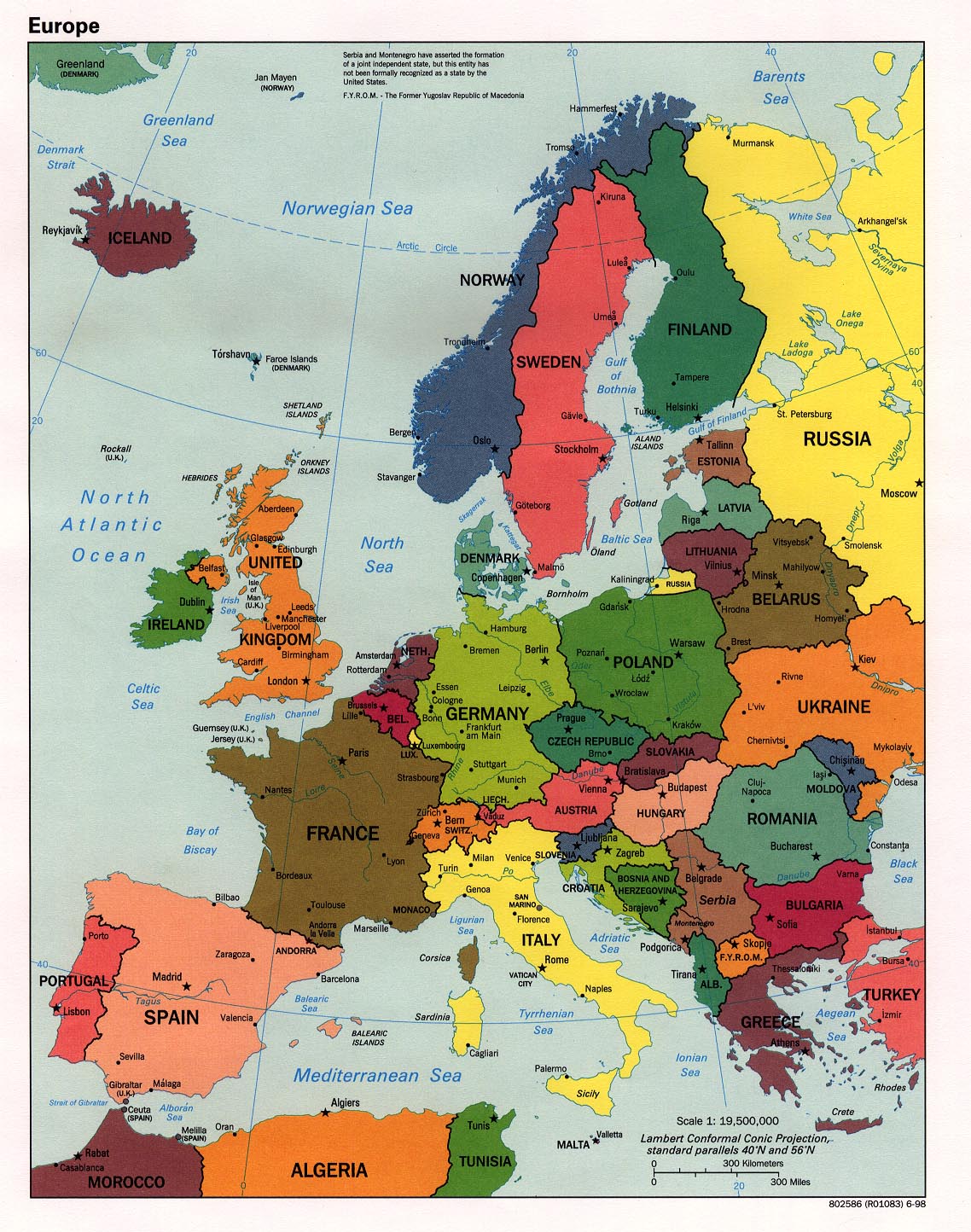 Map Of Europe Political